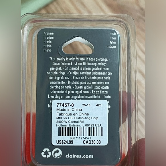 2 packs of titanium nose rings - never opened - Picture 6 of 7